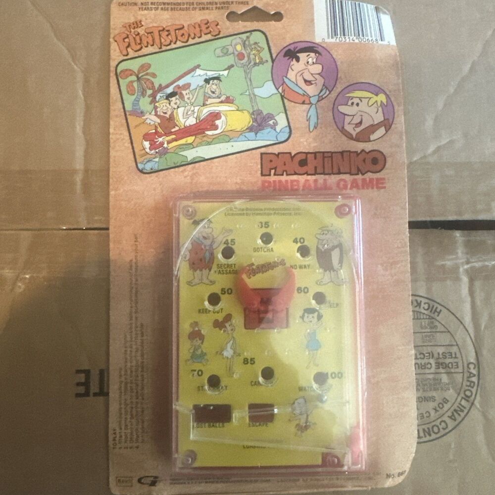1990 THE FLINTSTONES PACHINKO PINBALL GAME - HANNA BARBERA USED